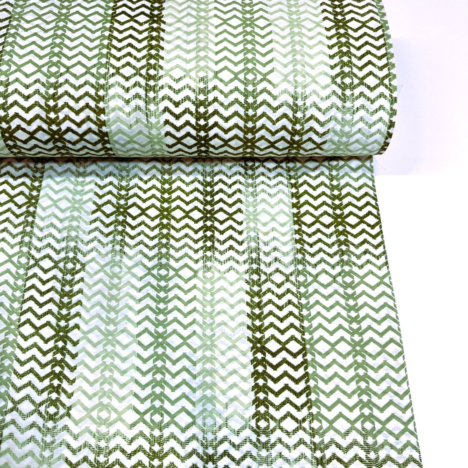 Ткань бязь хлопковая зигзаг 70% хлопок 240 см Оливковый (47598)