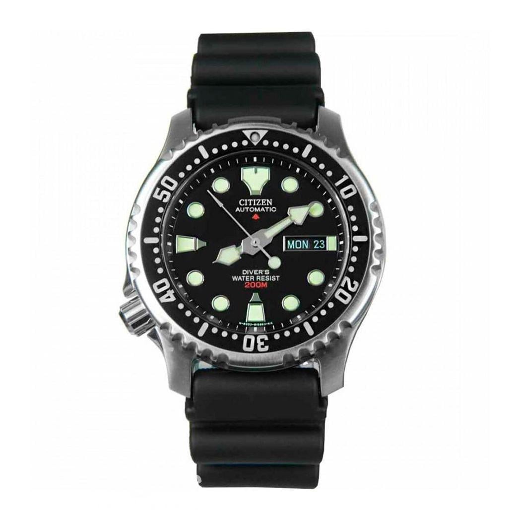 Наручные часы мужские Citizen NY0040-09E Promaster Mechanical Diver со стальным корпусом/черным циферблатом и водозащитой 200 м