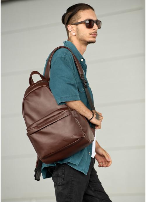 Городской рюкзак мужской Sambag с отделением под ноутбук Шоколадный (3940281346)