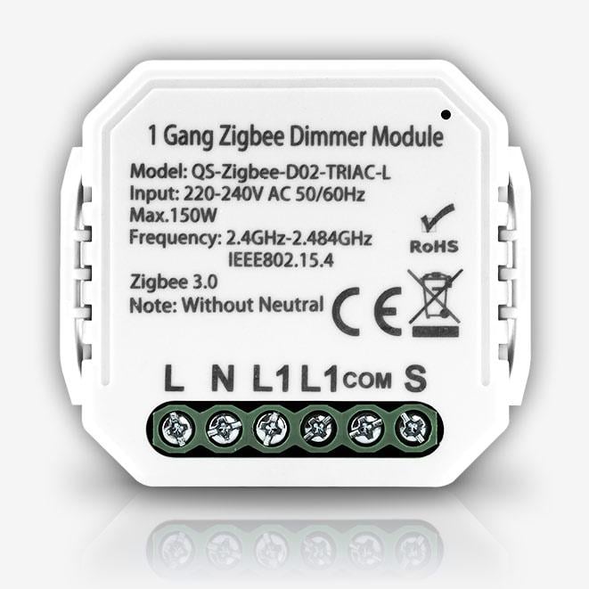 Димер одноканальный ZigBee Tuya без нулевой линии (WH00279)