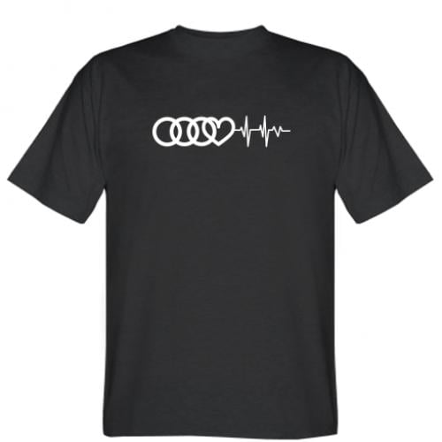 Футболка мужская Audi heart rate XXXL Черный (680602-2-60601-XXXL)