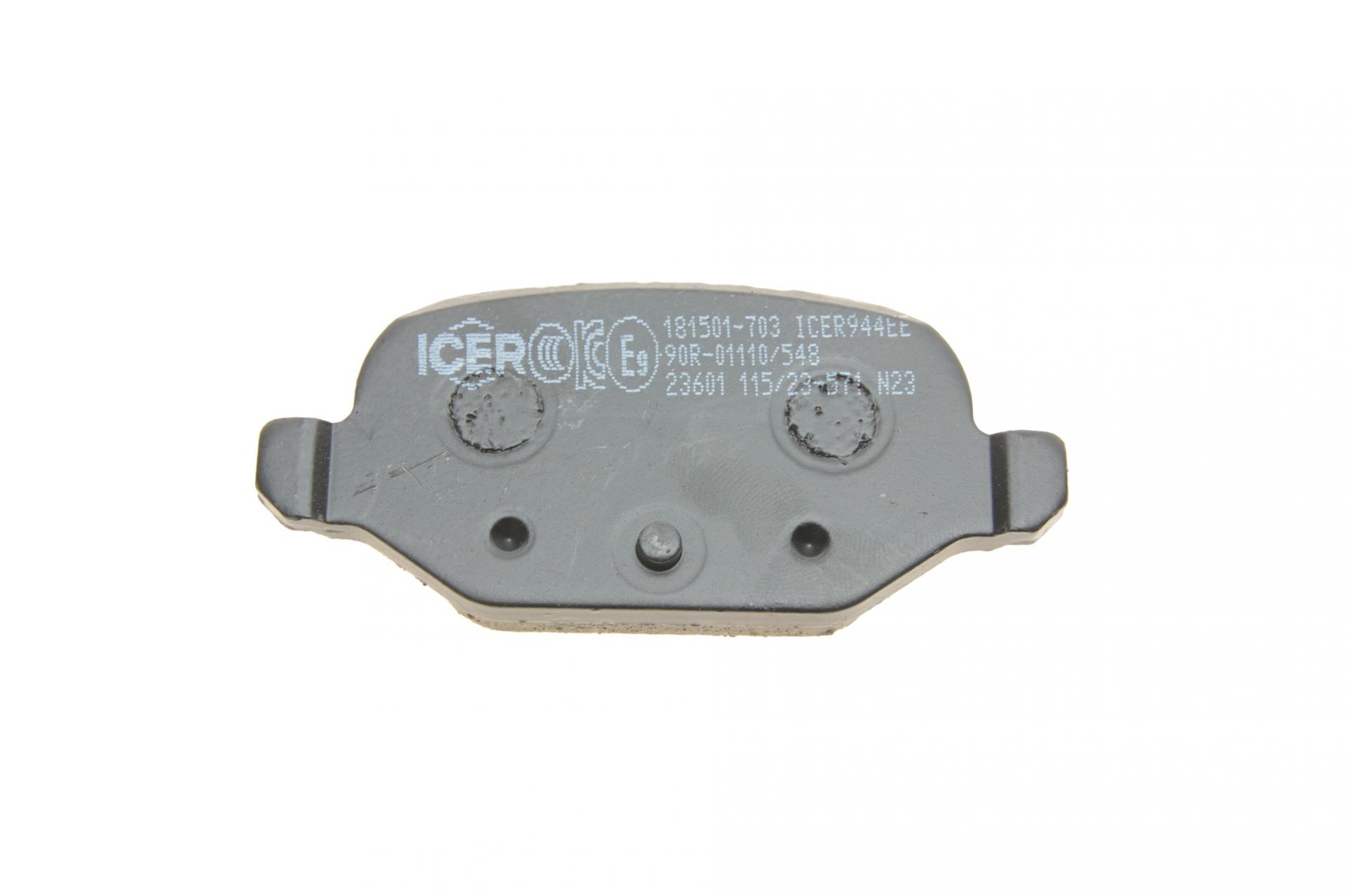 Тормозные колодки задние Fiat Punto 99-12/Citroen E-Mehari 16-181501-703 ICER