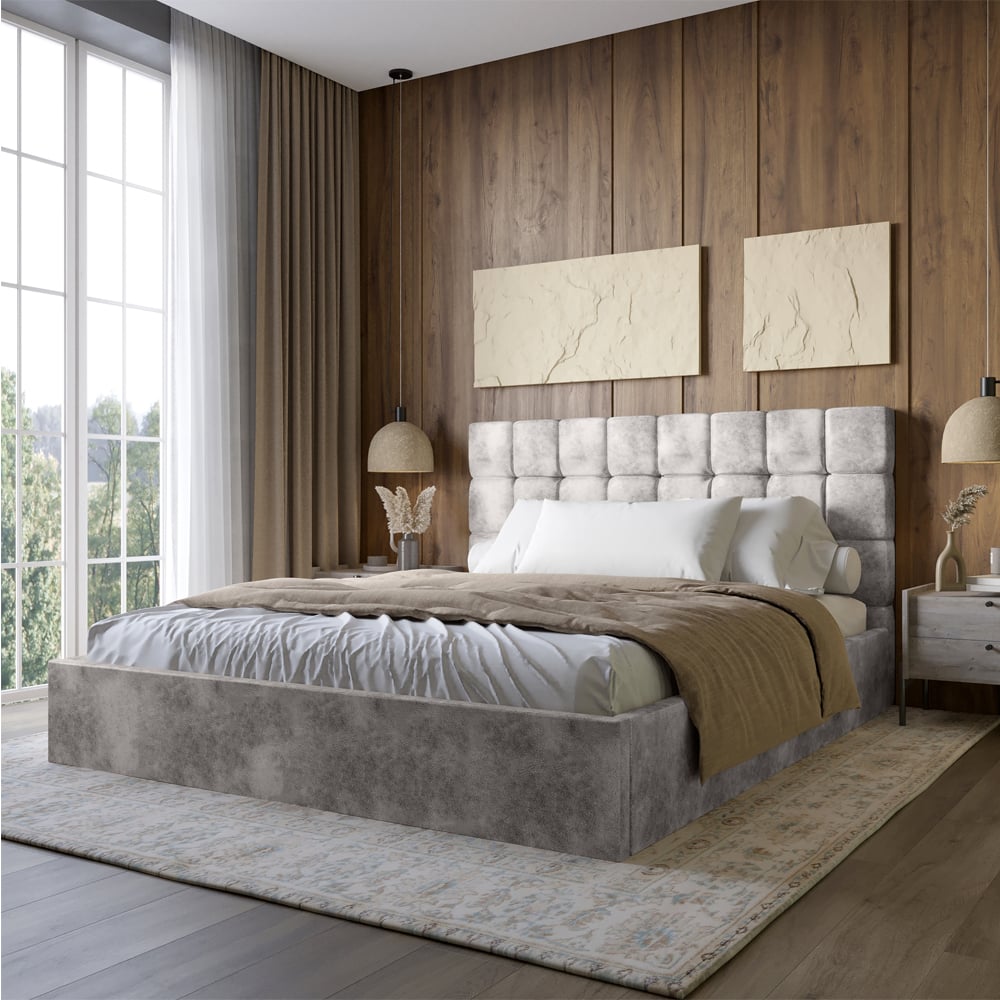 Ліжко двоспальне Lion Піксі Silk 104 160x200 см Кавовий (Lion-044273)