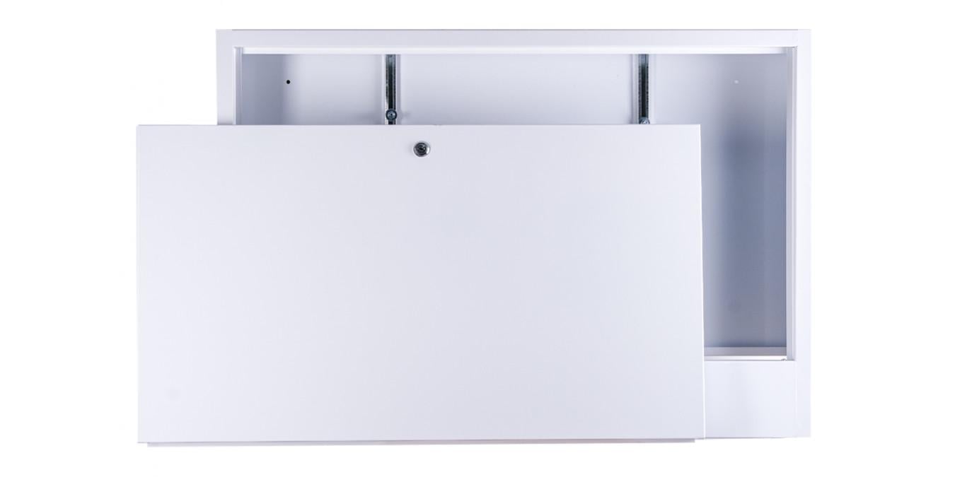 Шкаф коллекторный Галиндустрия ШКЗ-04 для наружного монтажа с двумя ключами Белый (132-119-ШКЗ-4)