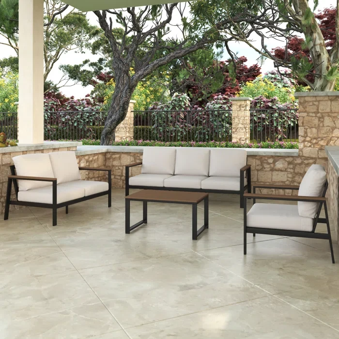 Комплект уличной мягкой мебели в стиле Loft с металлическим каркасом (KS-1387)