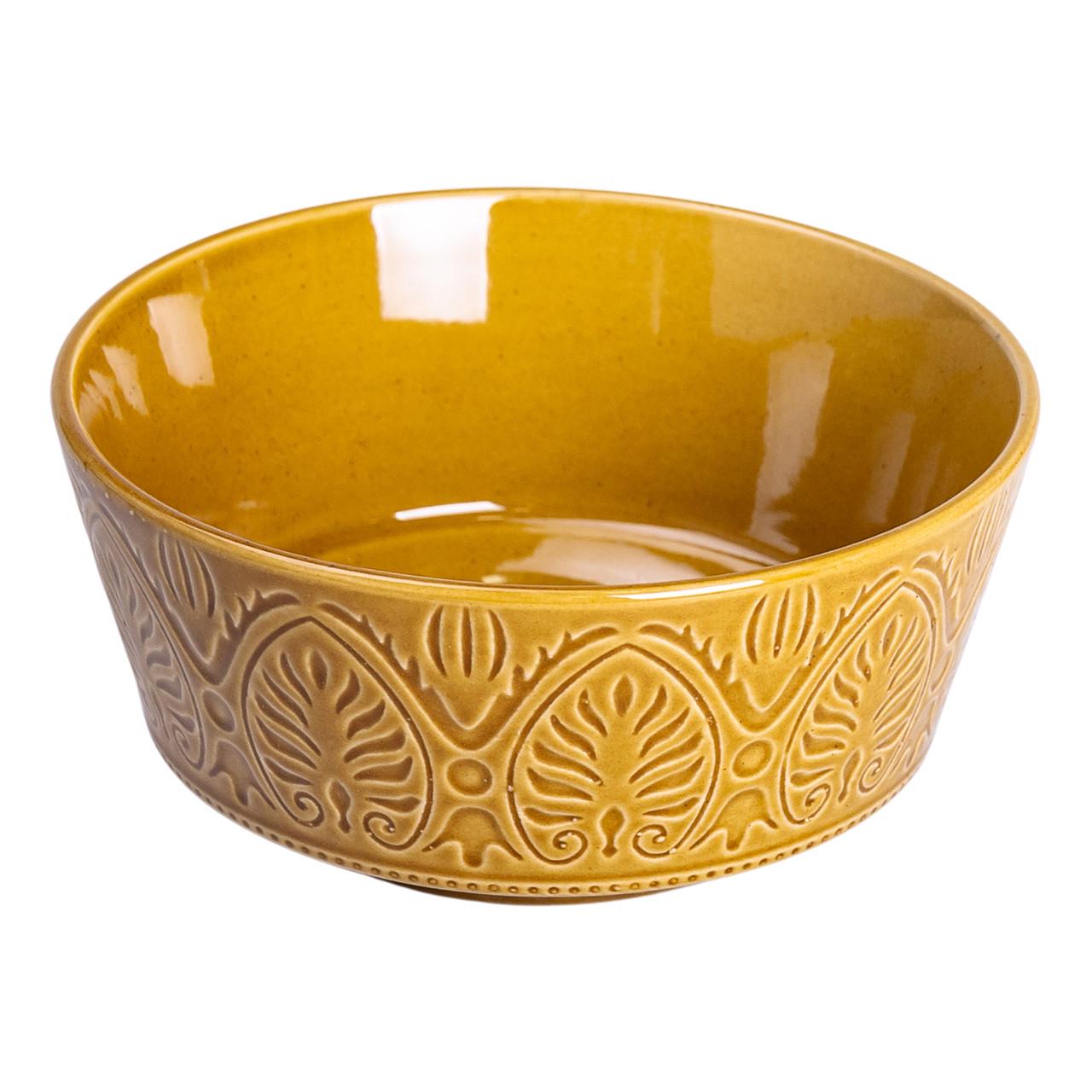 Столовий сервіз з кераміки на 6 персон 24 предмети Гірчичний - фото 6