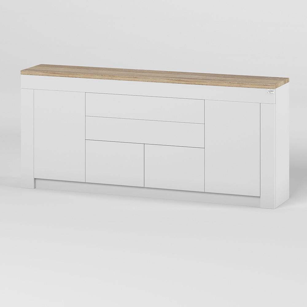 Комод большой LION Ларри-2 Нимфея альба/Дуб сонома (LION-041064) (2696613400)