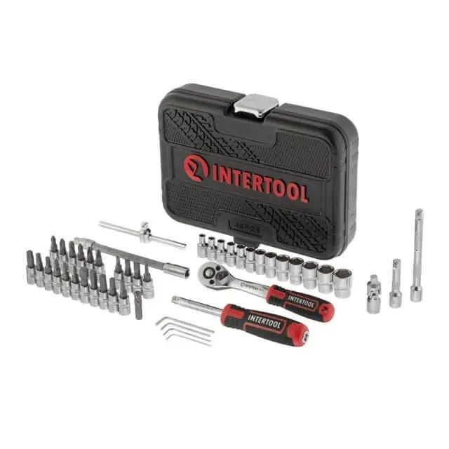 Набір інструментів 1/4" Cr-V INTERTOOL ET-8046 - фото 3 Набір інструментів 1/4" Cr-V INTERTOOL ET-8046 - фото 3