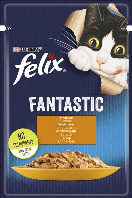 Корм для кошек влажный Felix Fantastic с индейкой в желе 85 г (1152/1)