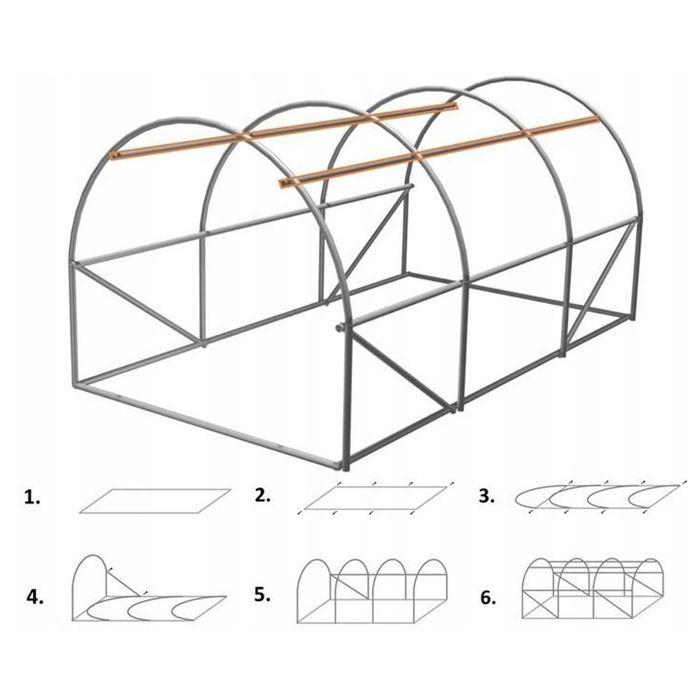 Парник-теплиця Garden Line 6x3x2 м Зелений (025637) - фото 8