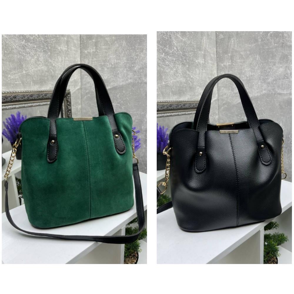 Сумка стильна жіноча містка через плече з плечовим ременем Смарагдовий - фото 8 Сумка стильна жіноча містка через плече з плечовим ременем Смарагдовий - фото 8