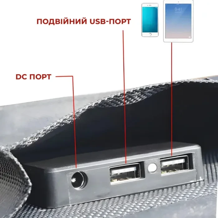 Cолнечная панель 20W CcLamp CL-ZD0620 на 4 секции для зарядки телефона с 2 USB - фото 3