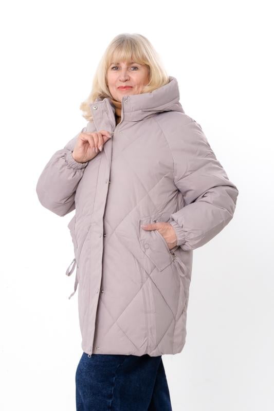 Куртка зимова жіноча подовжена плюс сайз з капюшоном Носи Своє р. 56 Мокко (16203) - фото 3 Куртка зимова жіноча подовжена плюс сайз з капюшоном Носи Своє р. 56 Мокко (16203) - фото 3
