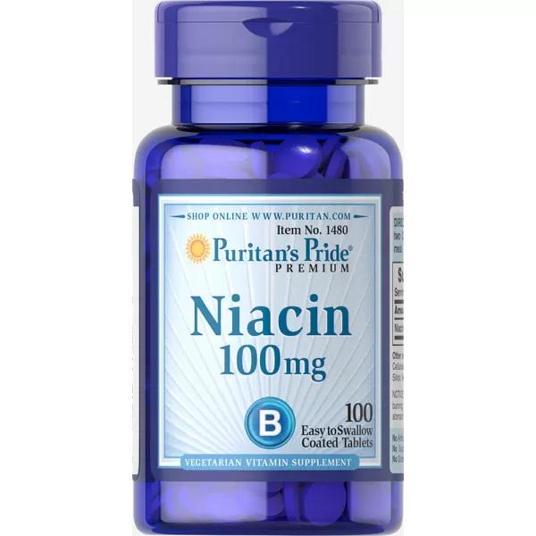 Ніацін Puritan's Pride Niacin 100 мг 100 Tabs