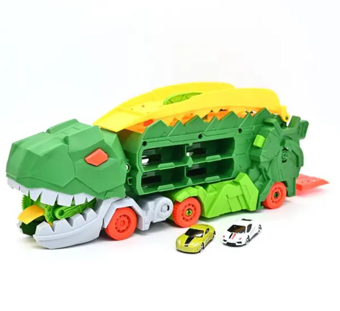 Трейлер-автопаркинг 2в1 Dinosaur Truck MH-179 трек трансформер Зеленый (2590030453)