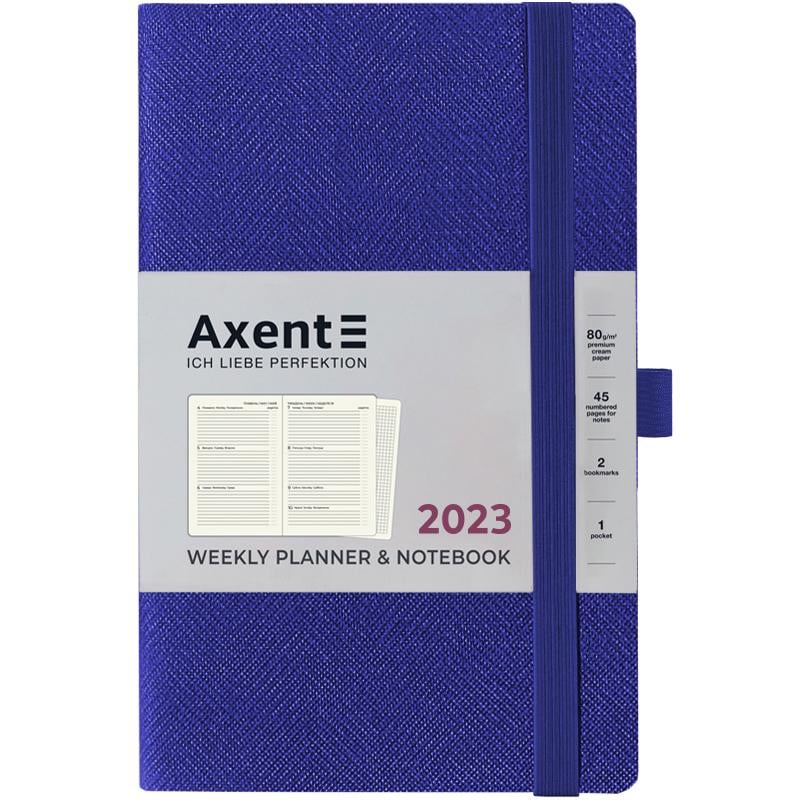 Еженедельник Axent Partner Soft Fabric 125x195 мм 96 листов Синий (8514 23 02 A)