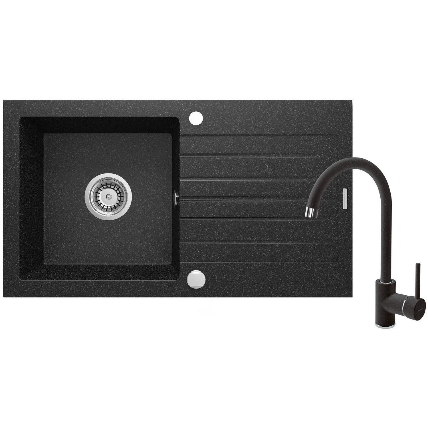 Мойка кухонная гранитная Deante ZQZV2113 760x440 мм Графитовый (205407)