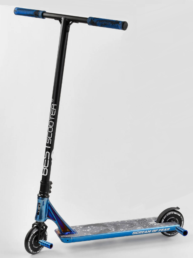 Самокат трюковий Best Scooter Simbiote HIC-система пеги алюмінієвий диск та дека Black/Blue (102310)