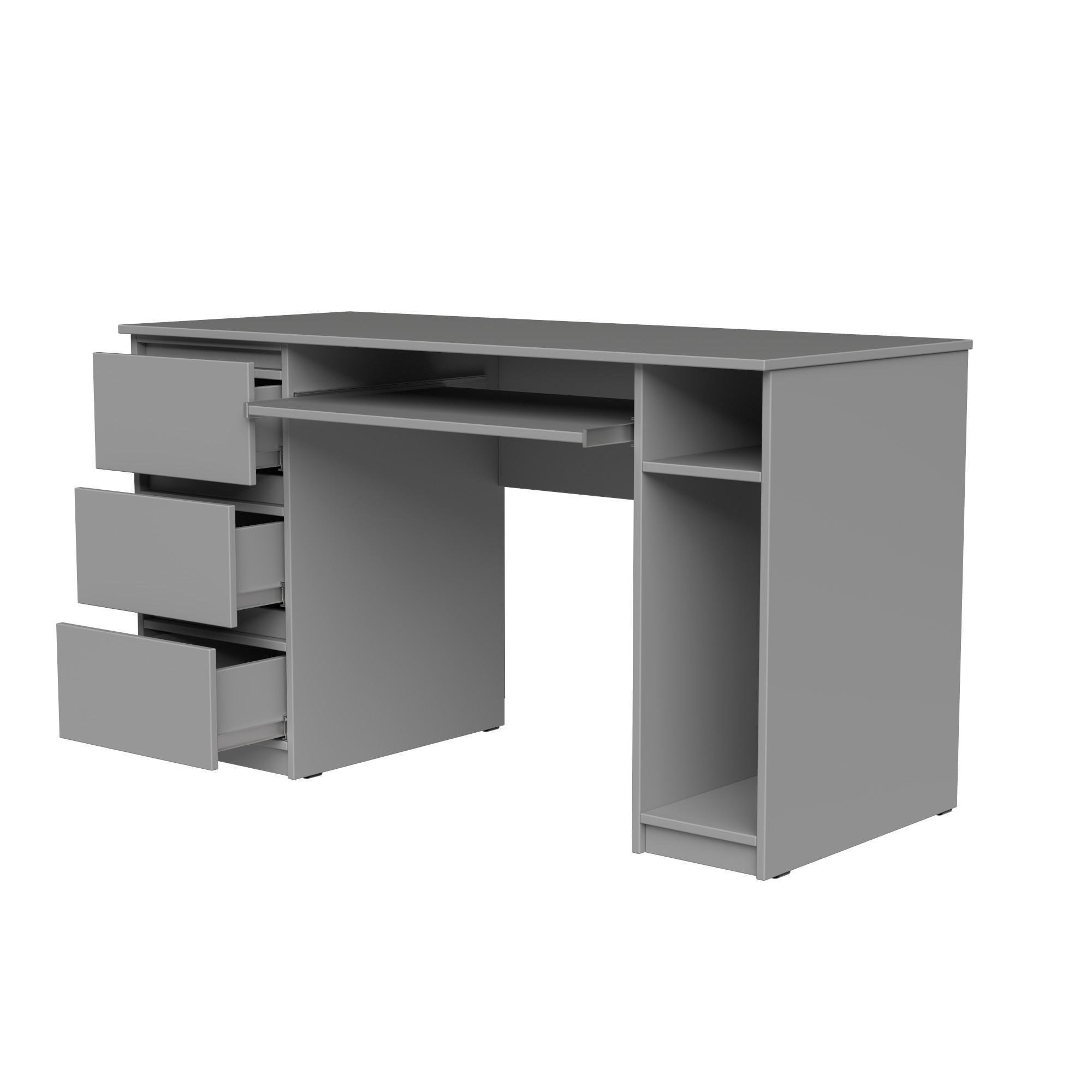 Стол компьютерный СК2 3Я SENAM 780х1400х600 мм ДСП Серая Мышка - фото 4