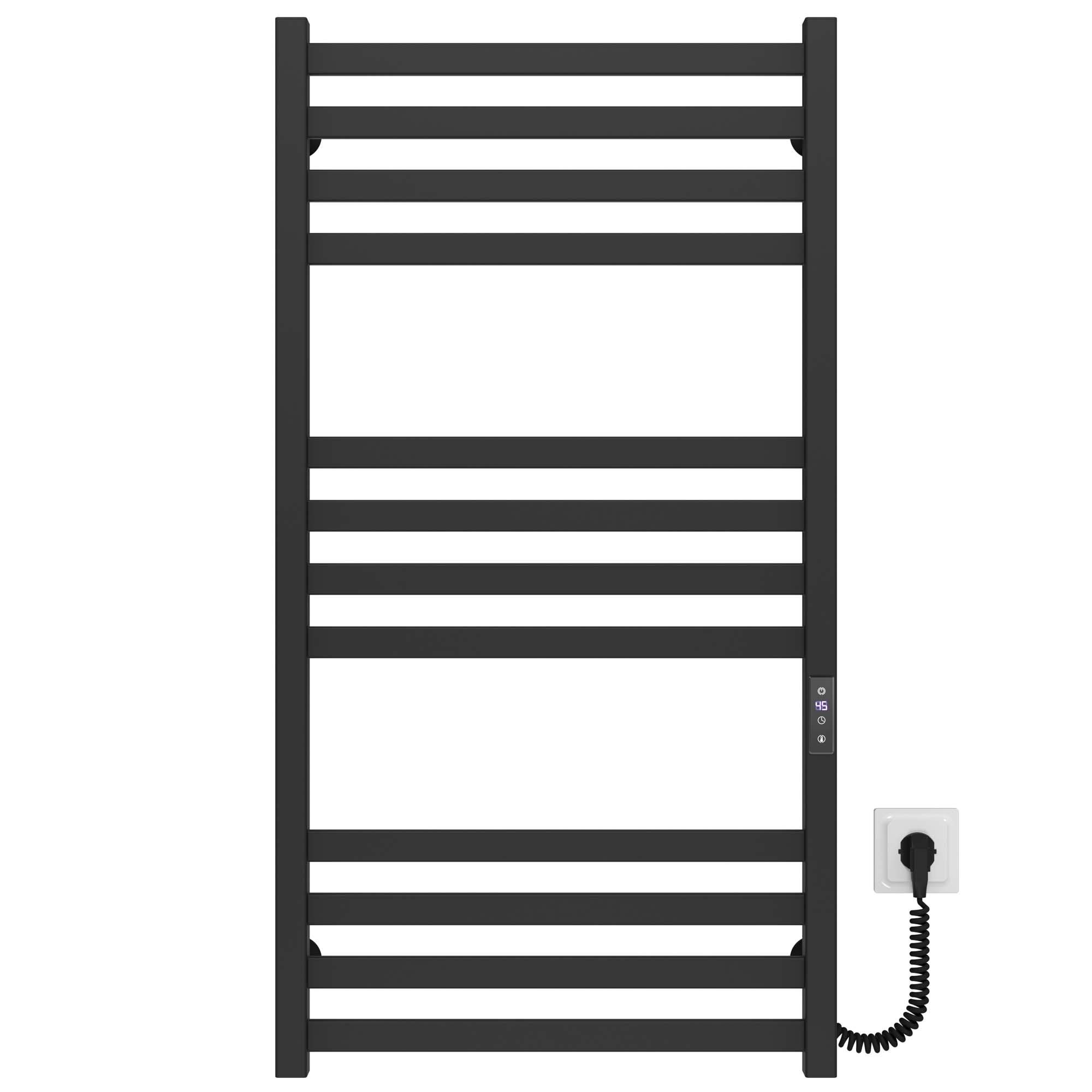 Полотенцесушитель электрический Deffi Avast П12 JD04 правое подключение крашеная сталь 600х1000 мм Черный (B.AV.100.60.12.E.B.R.2)