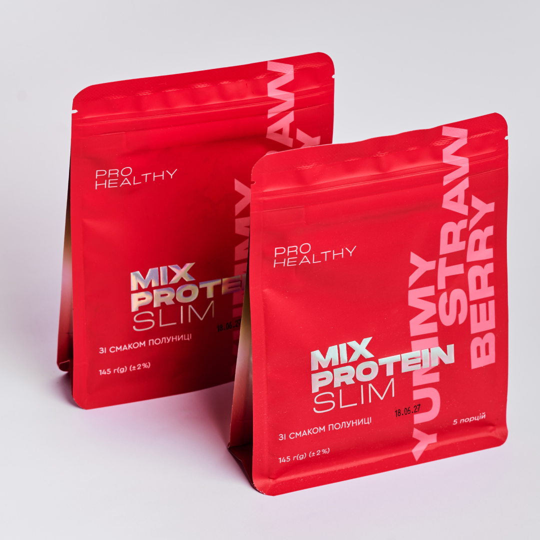 Жироспалювач низькокалорійний коктейль зі смаком полуниці для зменшення ваги Pro Healthy Choice Mix Protein Slim Yummу Strawberry 145 г (99101277101) - фото 3 Жироспалювач низькокалорійний коктейль зі смаком полуниці для зменшення ваги Pro Healthy Choice Mix Protein Slim Yummу Strawberry 145 г (99101277101) - фото 3