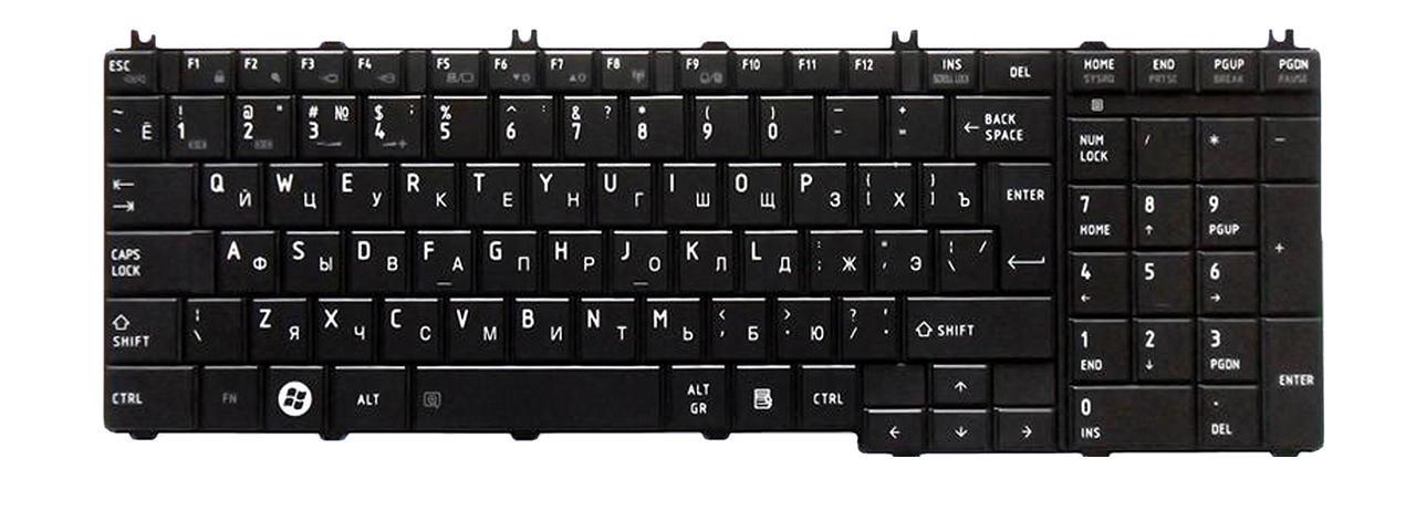 Клавіатура для ноутбука Toshiba Satellite L675 матова (9Z.N4WGV.001)