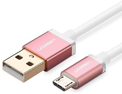 Кабель зарядный Ugreen Micro USB 2,0 5 V 2 A 1,5 м Pink/White (US134)