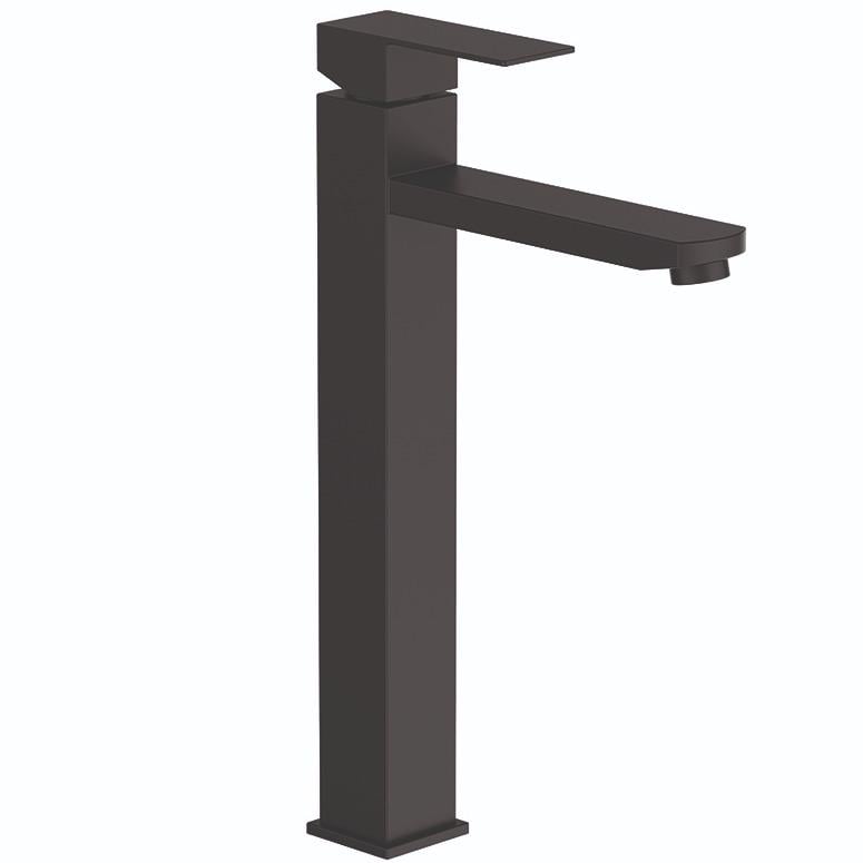 Смеситель для умывальника Zerix KUB-001-High ZX4846 высокий однорычажный Черный (196475)