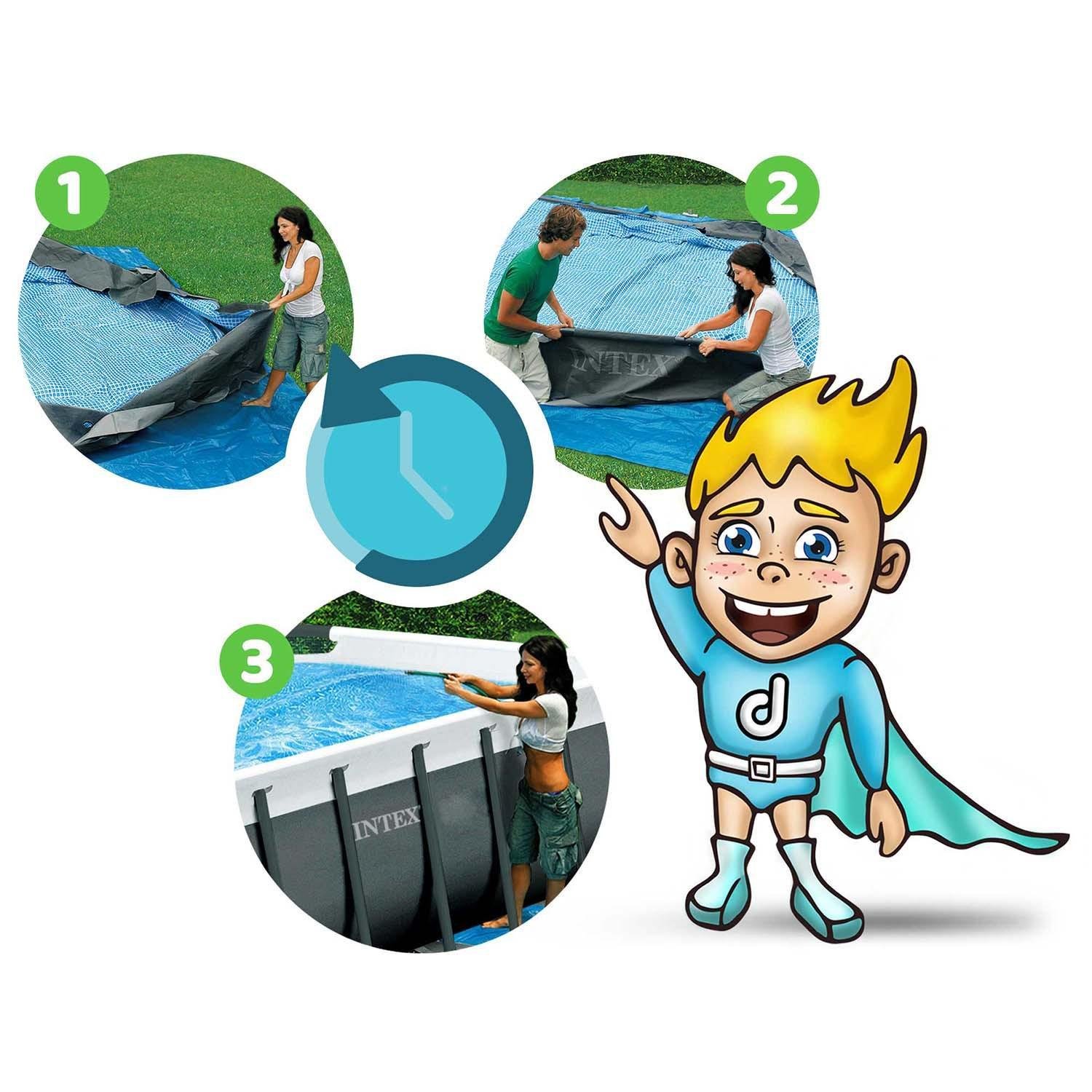 Бассейн каркасный овальный Bestway 56620 18в1 427x250x100 см (409466) - фото 7