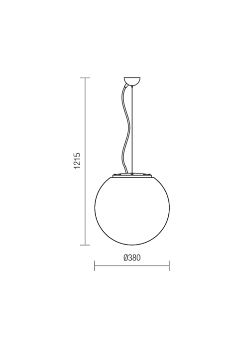 Светильник подвесной уличный Redo Baloo Su 38Cm E27 1X23 W Ip44 Opal 5.1.1 (9974) - фото 2