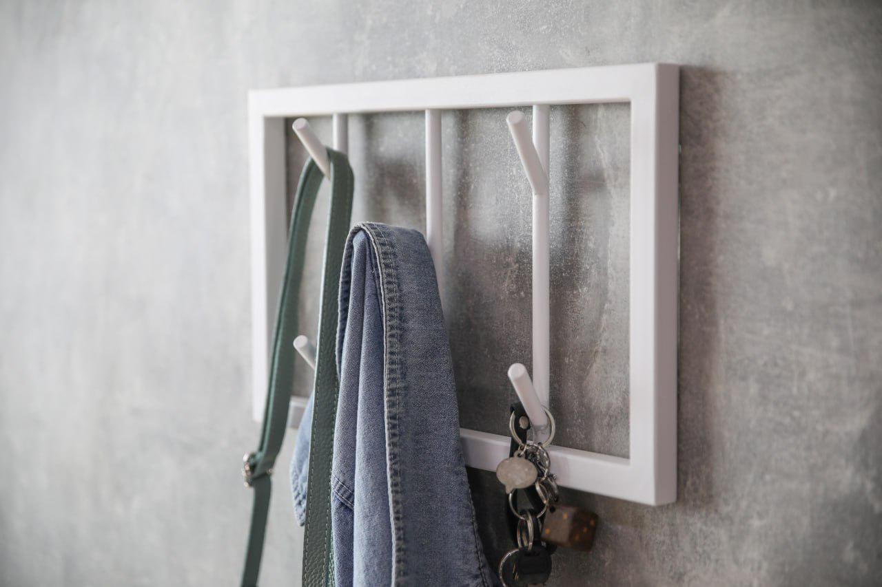 Вешалка в коридор с крючками из металла 5 шт. 40х25 см (ML-79.2) - фото 4