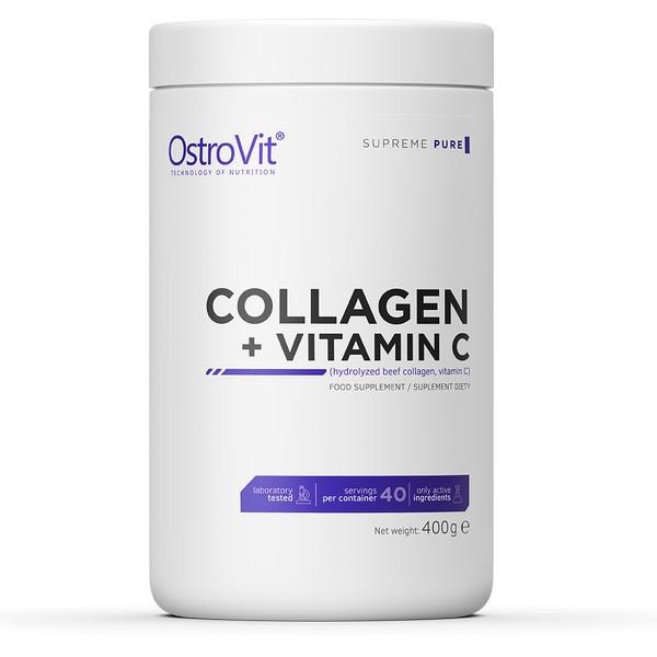 Коллаген OstroVit Collagen + Vitamin C 400 г Без вкусовых добавок