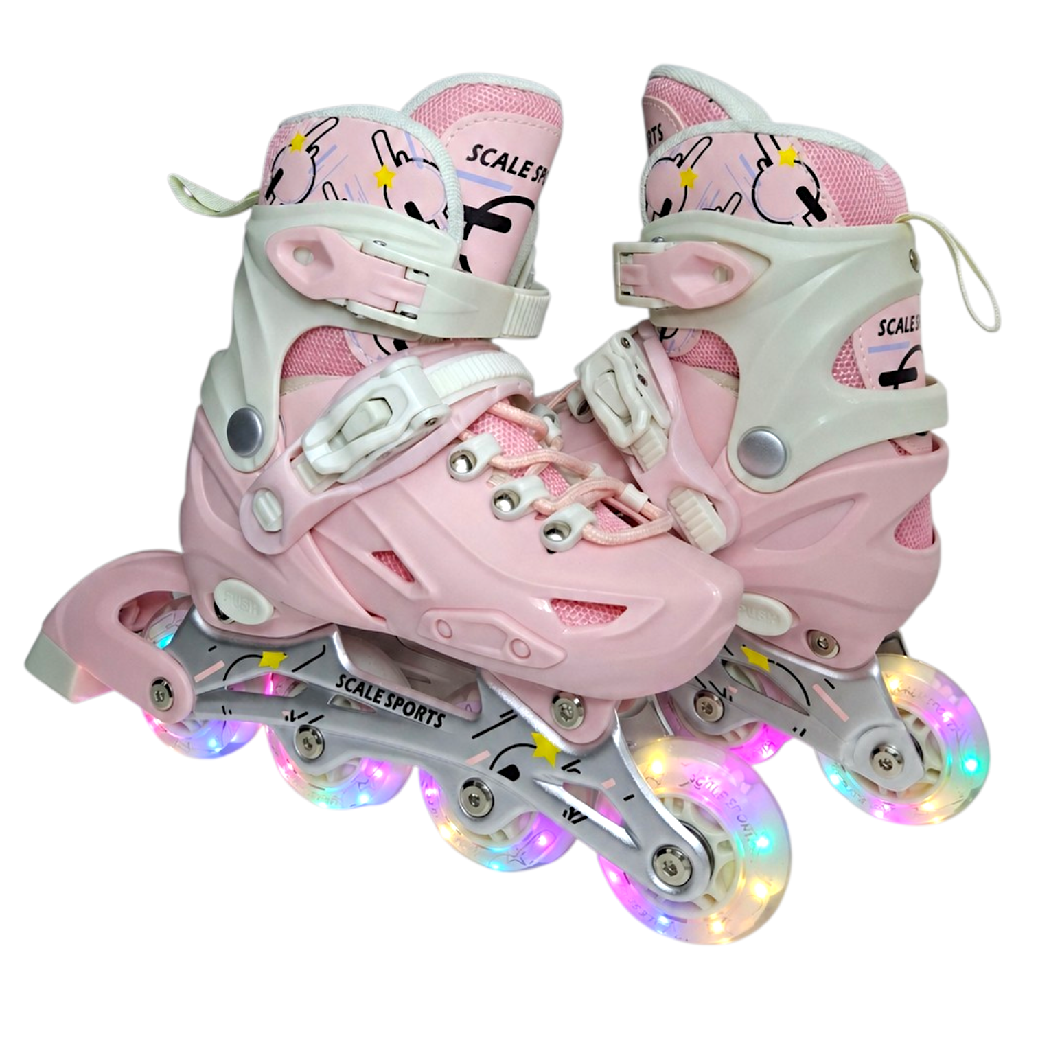 Комплект роликов Scale Sports LF 605 р. 29-33 Pink (1530207042)