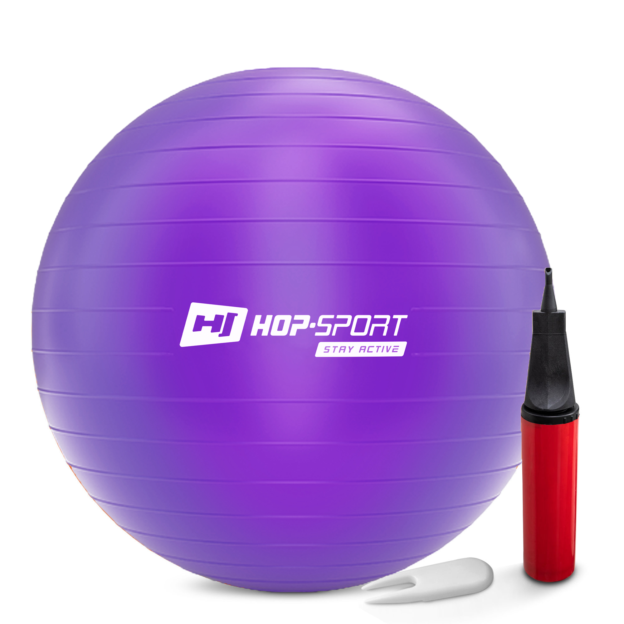 Фитбол Hop-Sport 65 см + насос Фиолетовый (1842)