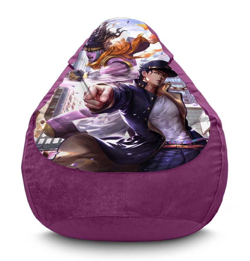 Кресло-мешок iPuff Jojo in city JoJo’s Bizarre Adventure флок XXL 90х125 см Фиолетовый (116974-1)