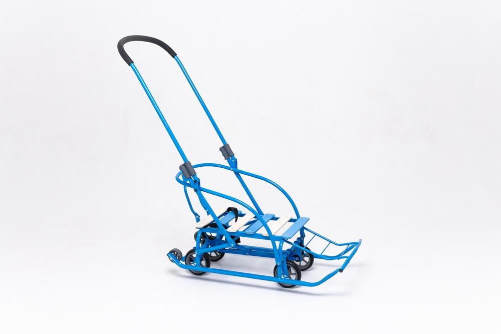 Санки-трансформер дитячі на колесах ТМ Мрія 2025 Veloz Блакитно-білий