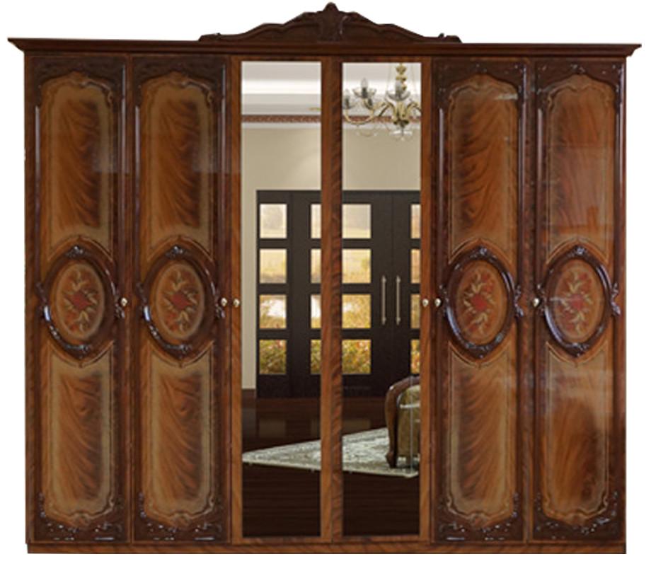 Шкаф Світ меблів Кармен Новая 6Д из ДСП/Зекала Пино Орех (51477) Шкаф Світ меблів Кармен Новая 6Д из ДСП/Зекала Пино Орех (51477)