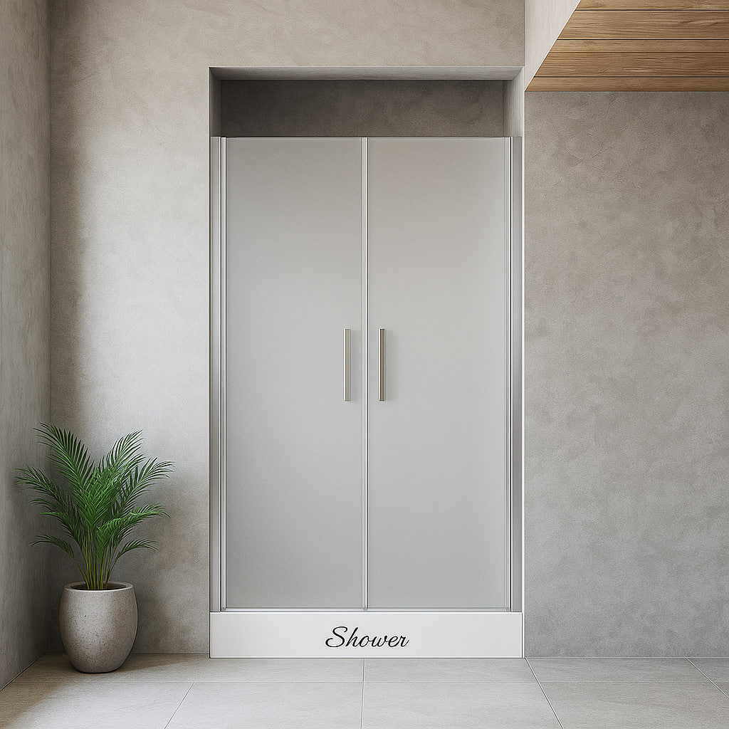 Душевые двери Shower RELAX RLX-025 распашное стекло матовое 190х90 см Хром (C15516)