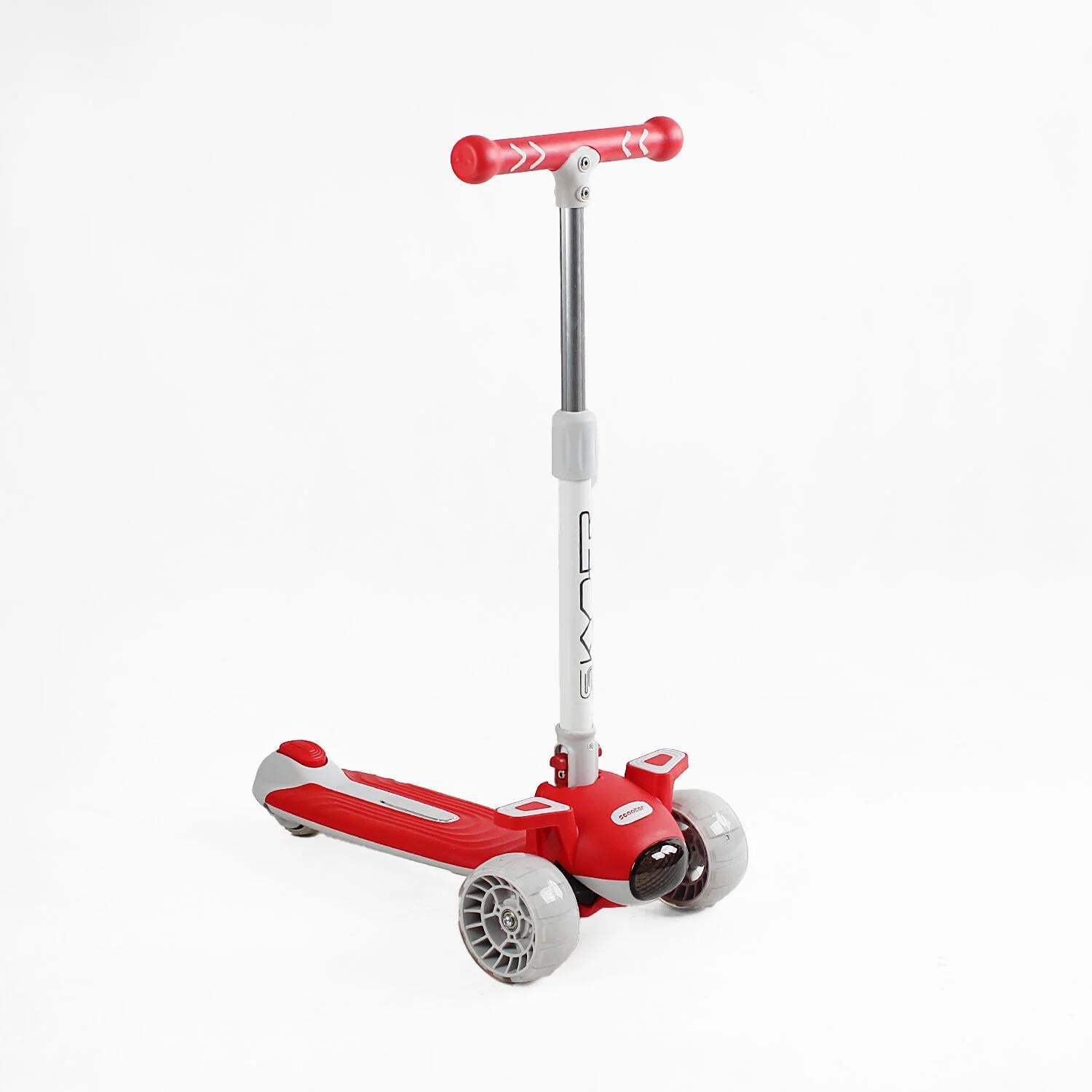 Самокат трехколесный Skyper BS-10360/8 музыка и подсветка платформы/руль складной/в пакете/колеса PU со светом 125х40 мм (25104761)