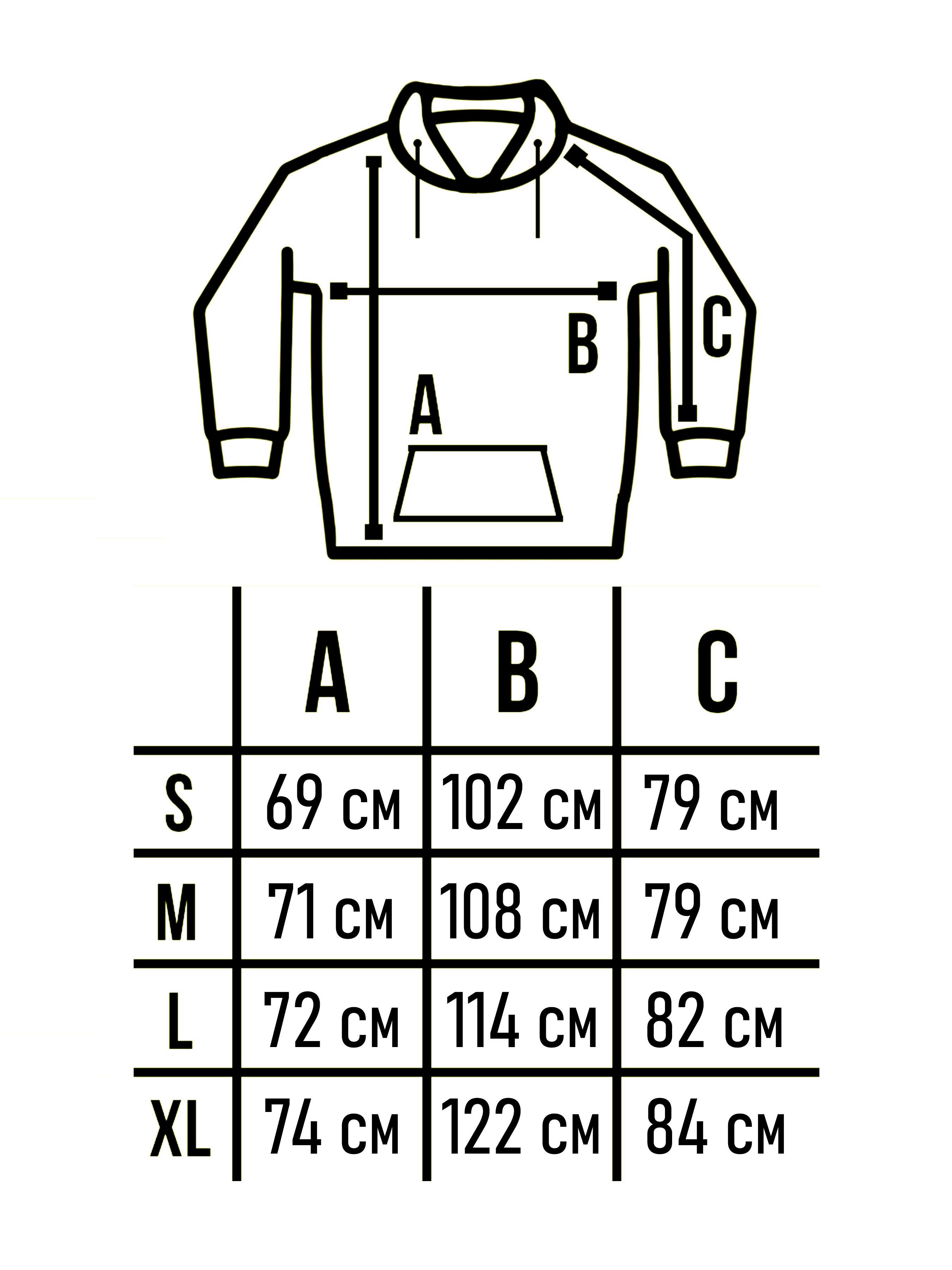 Худі оверсайз Custom Wear без начосу XL Аквамарин (9691353) - фото 9