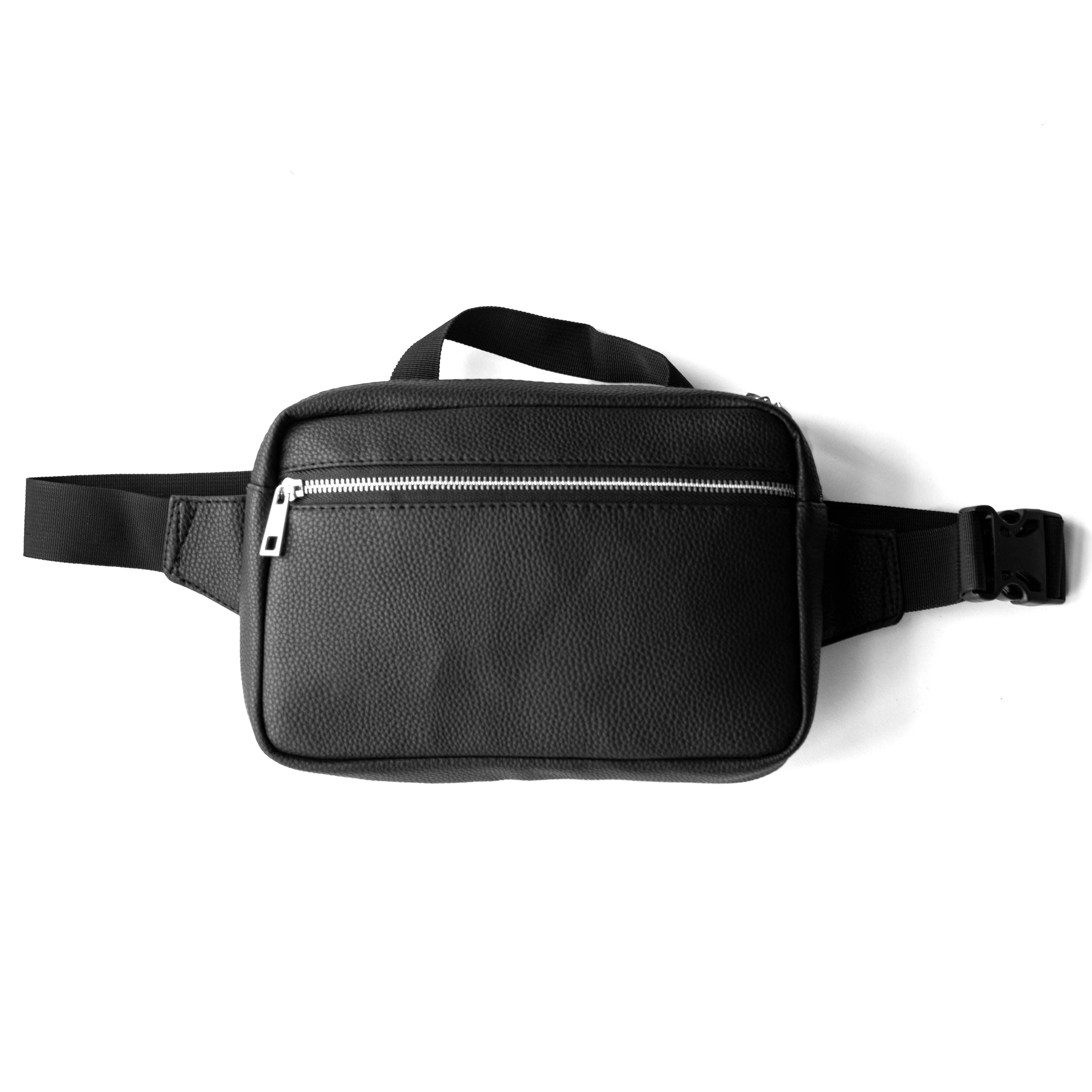 Сумка-бананка через плечо Prestige из экокожи flotar Черный (Prestige фактура)