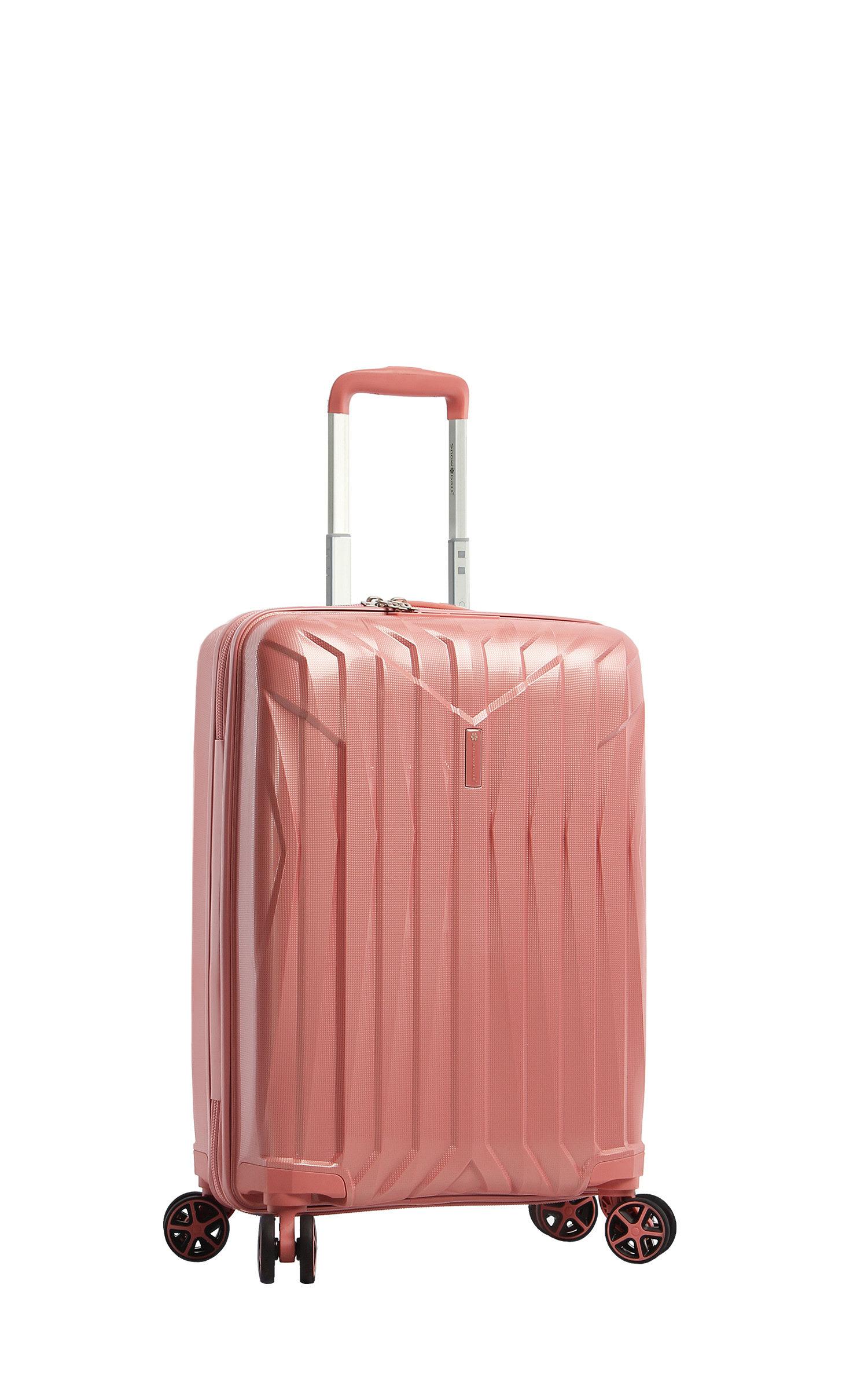 Чемодан Snowball 04203 полипропилен S 54х37х20 см 35 л Розовый/Золотой