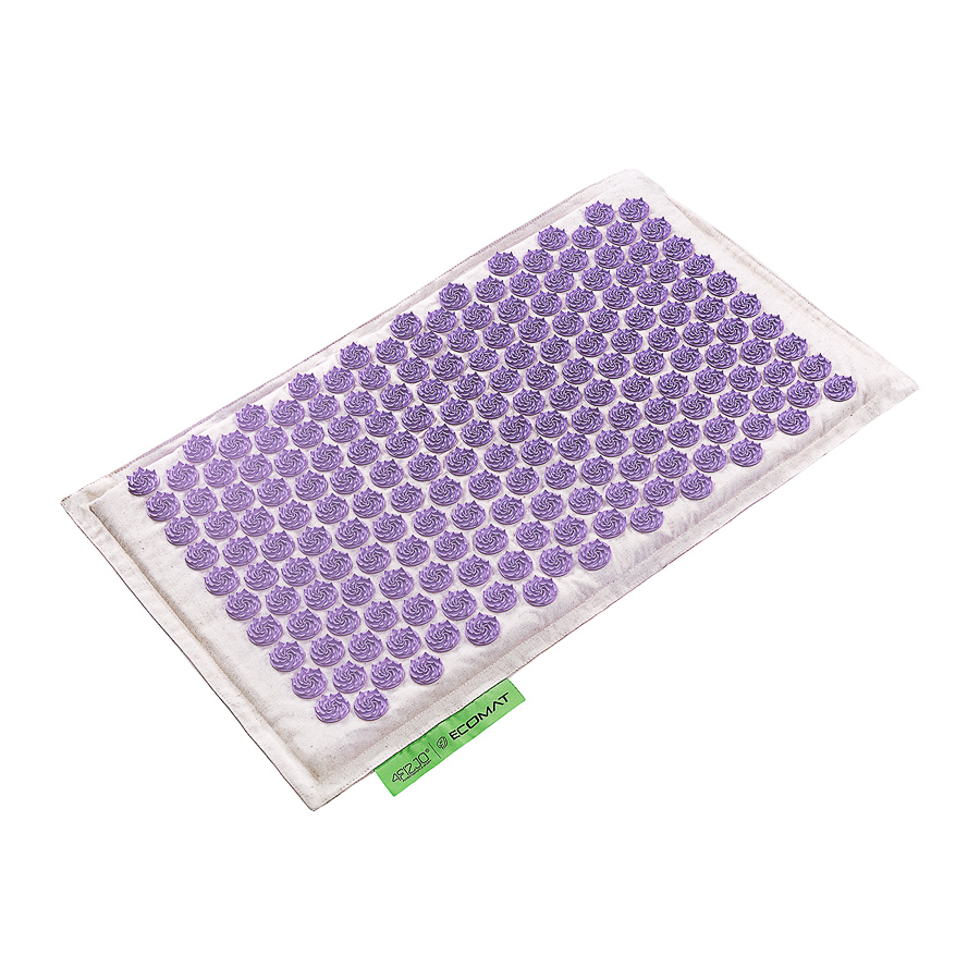 Килимок акупунктурний 4fizjo Eco Mat з подушкою 68x42 см White/Purple (4FJ0178) - фото 4
