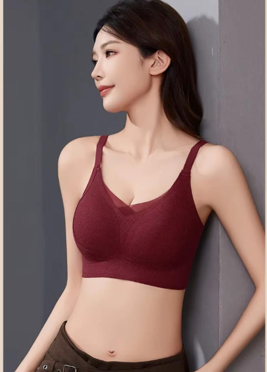 Бюстгальтер женский формованный в рубчик Infinite Comfort M Бордовый (1530-75-01) - фото 3