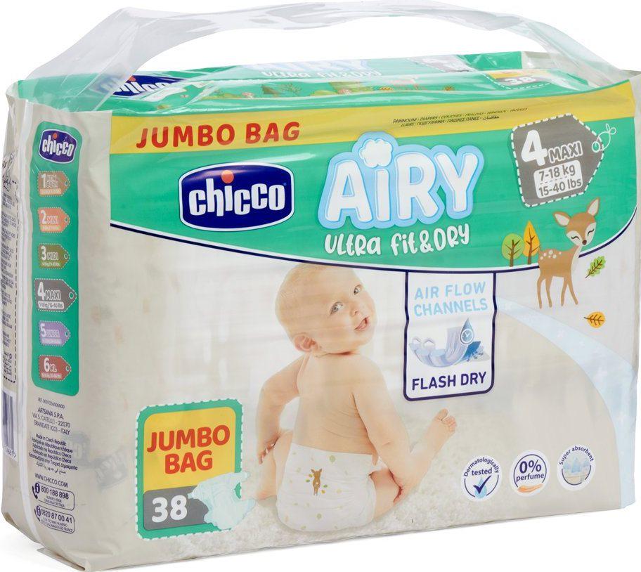 Підгузки Chicco Airy Ultra Fit & Dry 4 7-18 кг 38 шт. (17363) - фото 1