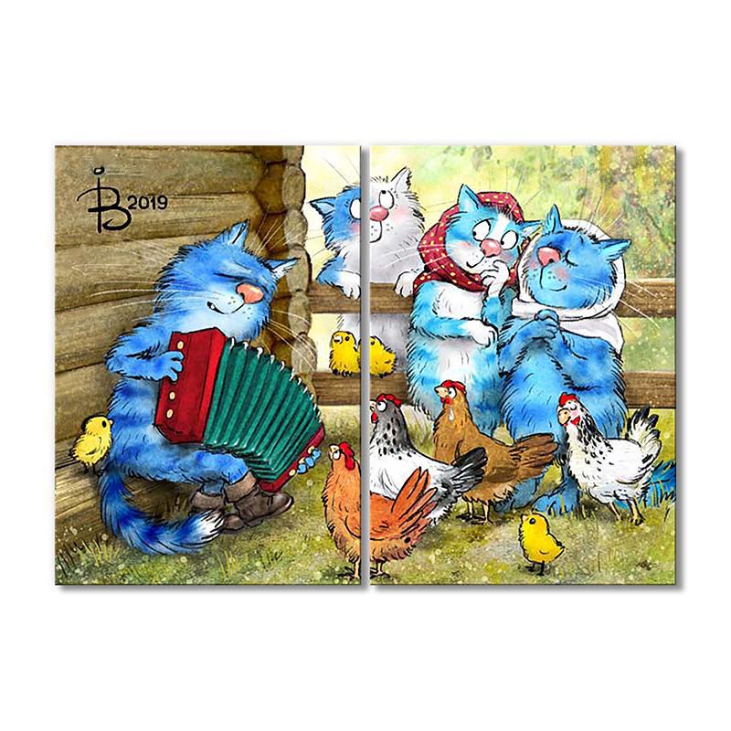 Модульная картина Страдания 2 модуля 50x75 см