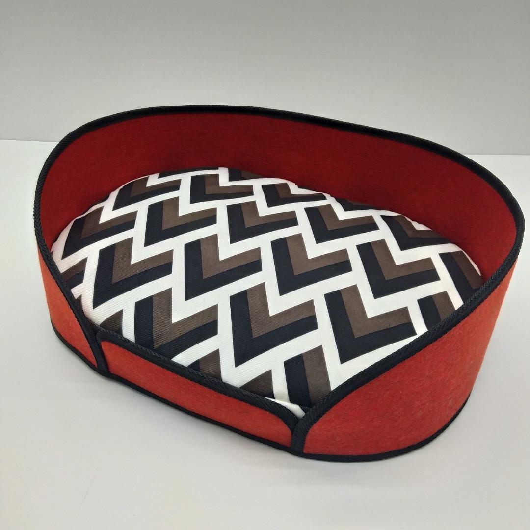 Лежак для собак и котов Олимп №4 460х620х195 мм Красный