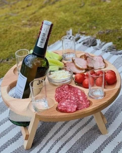 Столик для крепких напитков бук 35х35х17 см (015ст) - фото 3