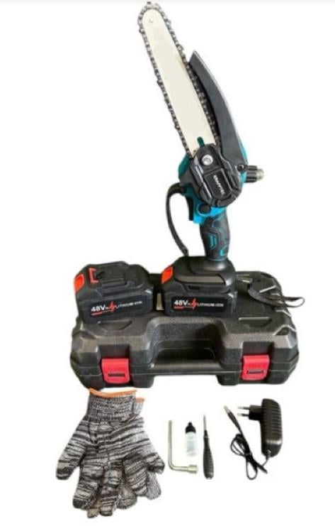 Пила ланцюгова міні Krafftec 48V АКБ 2 шт. в кейсі (27369427) - фото 9