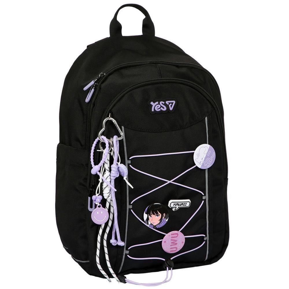 Рюкзак YES Kawaii 43x28x16 см 19,3 л Черный (550402)